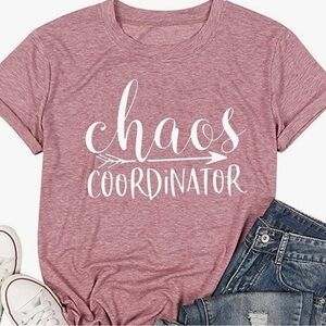 Chaos Coordinator Pink Tee, Sz L